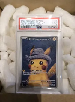 🎨Van Gogh🎨 Pikachu Grey Felt Hat 🔥PSA 9🔥 Pokemon TCG🔥 - Image 1