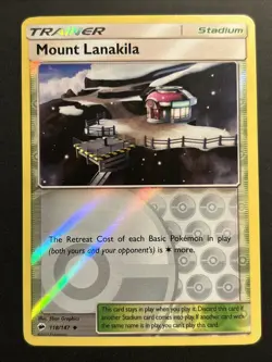 Mount Lanakila 118/147 Pokemon Burning Shadows SM Reverse Holo Uncommon Card NM - Image 1