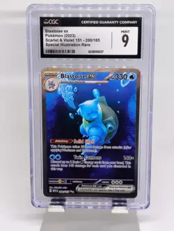 Pokemon Card Blastoise ex SAR Illustration 200/165 151 ENG carta english CGC 9 - Image 1