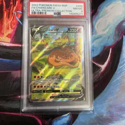2022 Pokemon SWSH BSP Ultra Premium Collection #260 FA Charizard V PSA 8 - Image 1