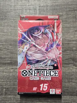 ONE PIECE TCG: Edward Newgate (Red)(ST-15) BRAND NEW SEALED Rare Starter Deck - Image 1