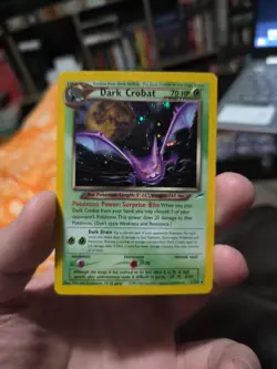 Pokemon Dark Crobat Neo Destiny Holo Rare Card Played, No Creases - Image 1