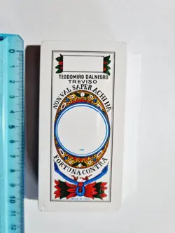 CARTE DA GIOCO TREVISANE DAL NEGRO SCOPA SIGILLATE ORIGINAL VINTAGE PLAYING CARD - Image 4