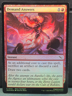 Demand Answers C 0122 FOIL Murders at Karlov Manor Near Mint Card MTG NM - Image 1