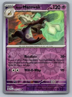 Pokemon TCG SV09: Journey Together Alolan Marowak 057/159 Reverse Holo - Image 1