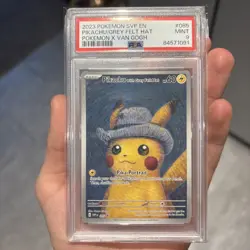 Pokemon Pikachu With Grey Felt Hat SVP 085 Van Gogh Promo Card PSA 9 MINT - Image 1
