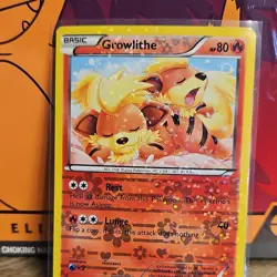 Pokemon Growlithe RC4/RC25 Reverse Holo Legendary Treasures 80 HP - Image 1