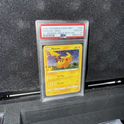 2020 Pokemon Black Star Promo Pikachu General Mills 25th Holo SWSH039 PSA 10 - Image 1