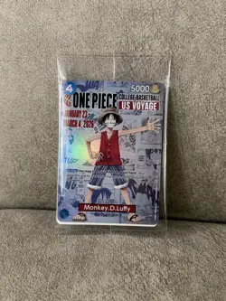 RARE One Piece Monkey D. Luffy US Voyage College Basketball Promo Card SEALED - Image 1