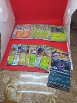 LOT 28: Pokemon Tcg Bundle Lot Vary Conditions Holo Reverse Holos Bulk 60+ Cards - Image 1