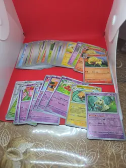 LOT 30: Pokemon Tcg Bundle Lot Vary Conditions Holo Reverse Holos Bulk 60+ Cards - Image 1