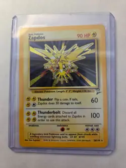 Pokemon Card Zapdos 16/102 Base Set Holo Rare WOTC LP - Image 1