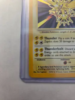 Pokemon Card Zapdos 16/102 Base Set Holo Rare WOTC LP - Image 4