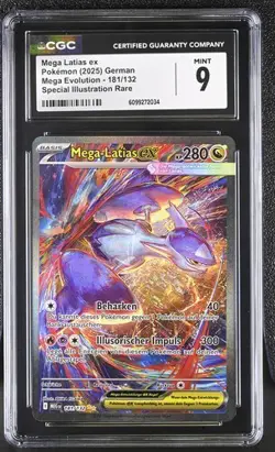 Pokemon TCG Mega Latias EX SIR 181/132 Mega Evolution no PSA CGC 9 deutsch - Image 1