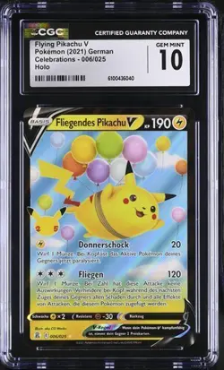 Flying Fliegendes Pikachu V 006 PSA CGC 10 Celebrations Pokemon - Image 1