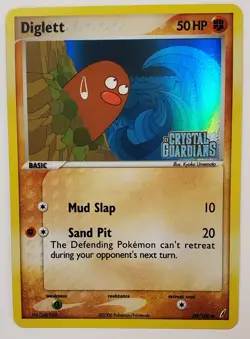 Diglett 50/100 EX Crystal Guardians Stamped Reverse Holo Pokemon TCG Card NM - Image 1