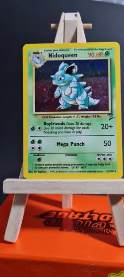 Nidoqueen HOLO 12/130 Holo Rare Base Set 2 - Pokemon Card WOTC LP - Image 1