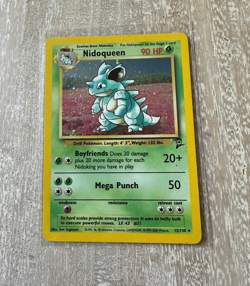 Nidoqueen HOLO 12/130 Holo Rare Base Set 2 - Pokemon Card WOTC LP - Image 3