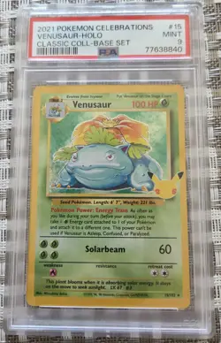 PSA 9 MINT Venusaur Holo Pokemon Card Celebrations Classic Collection 15/102 - Image 2