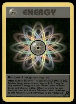 Pokemon Cards Rainbow Energy 80/82 UNLIMITED Team Rocket WOTC Rare NM *2 - Image 1