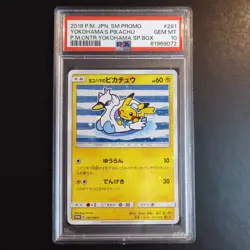 PSA 10 Yokohama's Pikachu Special Box 281/sm-p 2018 Japanese Promo Pokemon Card - Image 3