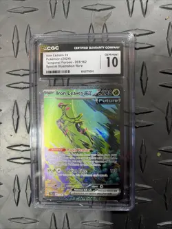 CGC 10 Iron Leaves EX 203/162 Temporal Forces Illustration Rare Pokemon Card - Image 1