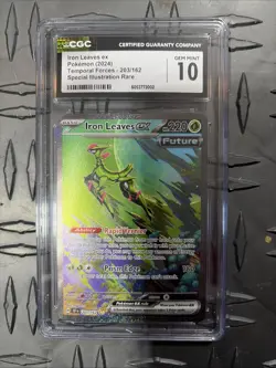 CGC 10 Iron Leaves EX 203/162 Temporal Forces Illustration Rare Pokemon Card - Image 3