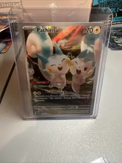 Pokemon TCG Scarlet & Violet Pachirisu 208/198 Illustration Rare Holo Card - Image 1