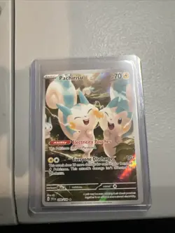 Pokemon TCG Scarlet & Violet Pachirisu 208/198 Illustration Rare Holo Card - Image 2