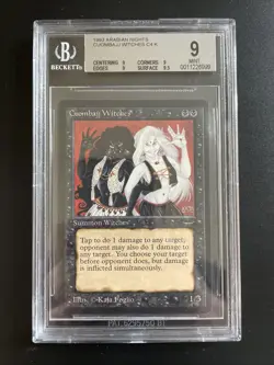 MTG Cuombajj Witches BGS 9Q+ Arabian Nights 1993 Graded NM - Image 1