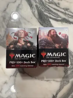 2020 MTG Magic The Gathering Ultra Pro Deck Box With Matching Sleeves. 2 Boxes! - Image 1