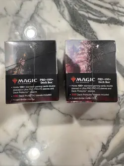 2020 MTG Magic The Gathering Ultra Pro Deck Box With Matching Sleeves. 2 Boxes! - Image 2