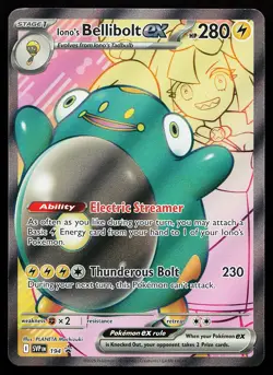 Iono's Bellibolt ex 194 Holo Scarlet & Violet Promo Pokemon Card - Image 1