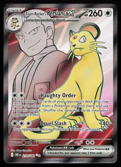 Team Rocket's Persian ex 219/182 Ultra Rare Destined Rivals Pokemon Card - Image 1