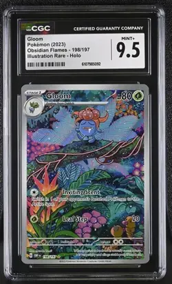 CGC MINT 9.5+ Gloom #198 - Pokemon SV03: Obsidian Flames Holo - Image 1