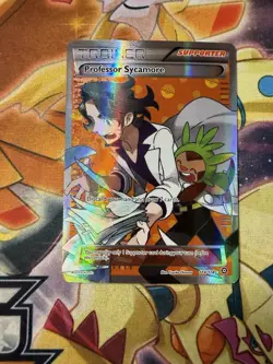 Professor Sycamore 114/114 FULL ART ULTRA RARE Pokemon XY Steam Siege NM 2016 - Image 1