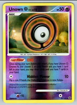 2007 Diamond & Pearl - Secret Wonders Unown O1 Uncommon Reverse Holo #70 - Image 1