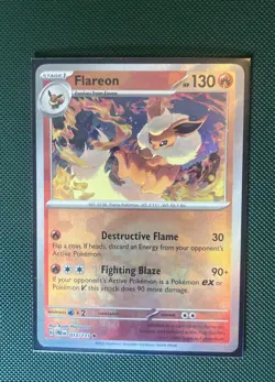 Pokemon TCG Flareon Poke Ball Pattern 013/131 Prismatic EvolutionsPokemon TCG - Image 1