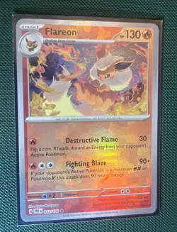 Pokemon TCG Flareon Poke Ball Pattern 013/131 Prismatic EvolutionsPokemon TCG - Image 2