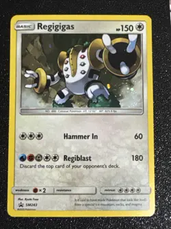 Pokemon TCG Sun & Moon Regigigas SM243 Cosmos Holo Black Star Promo NM - Image 1