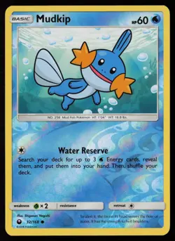 Mudkip (32) 32/168 Reverse Holo Pokemon TCG SM - Celestial Storm LP - Image 1