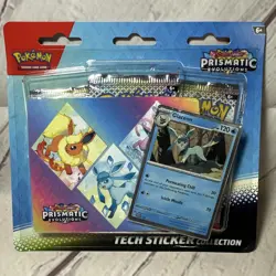 Pokemon TCG Scarlet Violet Prismatic Evolutions Tech Sticker Collection Glaceon - Image 1