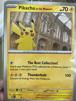 Pikachu At The Museum Jumbo NHM Promo Pokemon Card - Ships First week of Feb - Image 1
