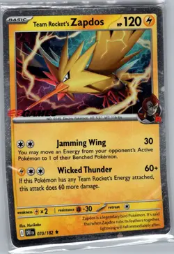 Team Rocket's Zapdos (EB Games Exclusive) 070/182 - Pokemon Card - Sealed - Image 1