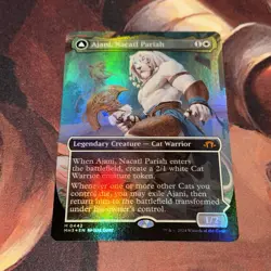 Ajani, Nacatl Pariah X1 Mtg Modern Horizons 3 Nm Borderless Foil - Image 1