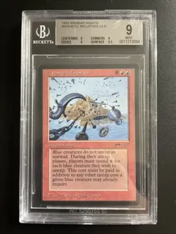 MTG Magnetic Mountain BGS 9Q+ Arabian Nights 1993 Graded NM - Image 1