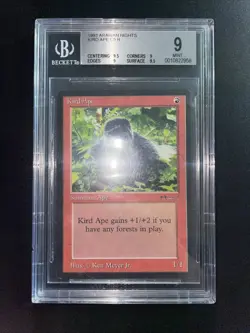 MTG Kird Ape 'harambe' BGS 9Q++ Arabian Nights 1993 Graded NM - Image 2