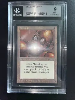 MTG Brass Man BGS 9Q+ Arabian Nights 1993 Graded NM - Image 2