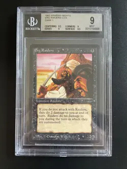 MTG Erg Raiders (Dark) BGS 9Q++ Arabian Nights 1993 Graded NM - Image 1