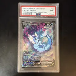 Pokemon Vaporeon V SWSH181 Sword & Shield Promo Full Art Holo PSA 9 - Image 1